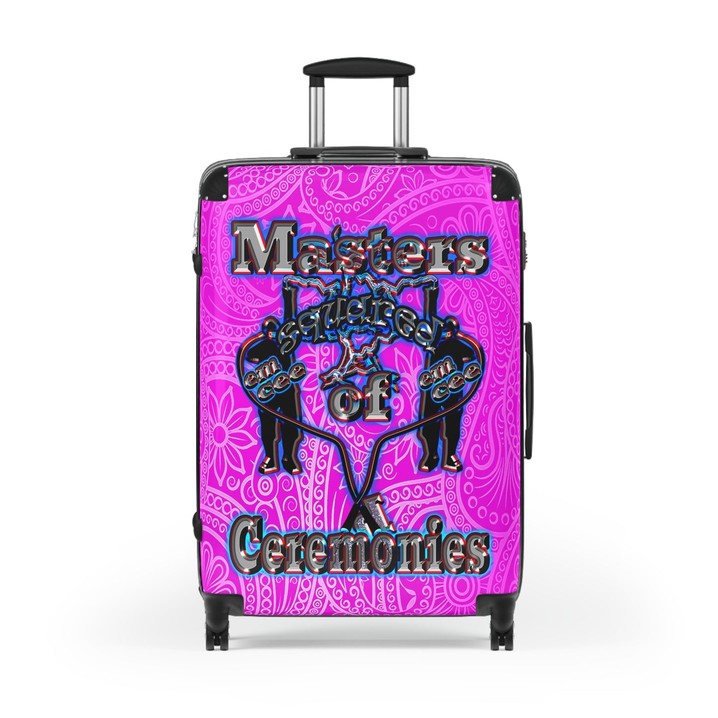 em cee squared - Suitcase (pink swirl)