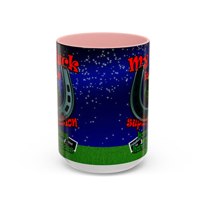 my luck - Accent Mug ('snoops' background)