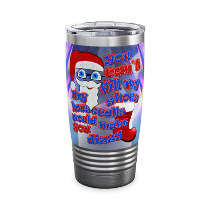 santa's shoes - Ringneck Tumbler, 20oz (grey-pink wave)