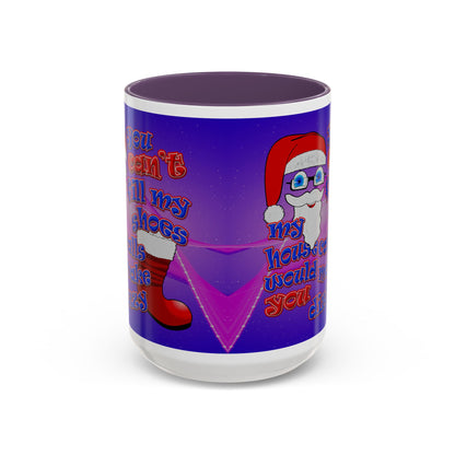 santa's shoes - Accent Mug (purple-pink wave)