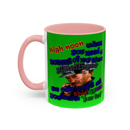 high noon - Accent Mug (logo green)