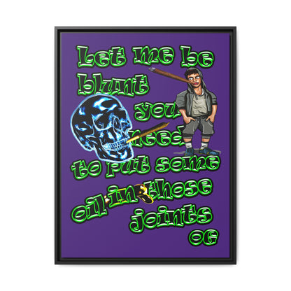 og - framed canvas art (purple)
