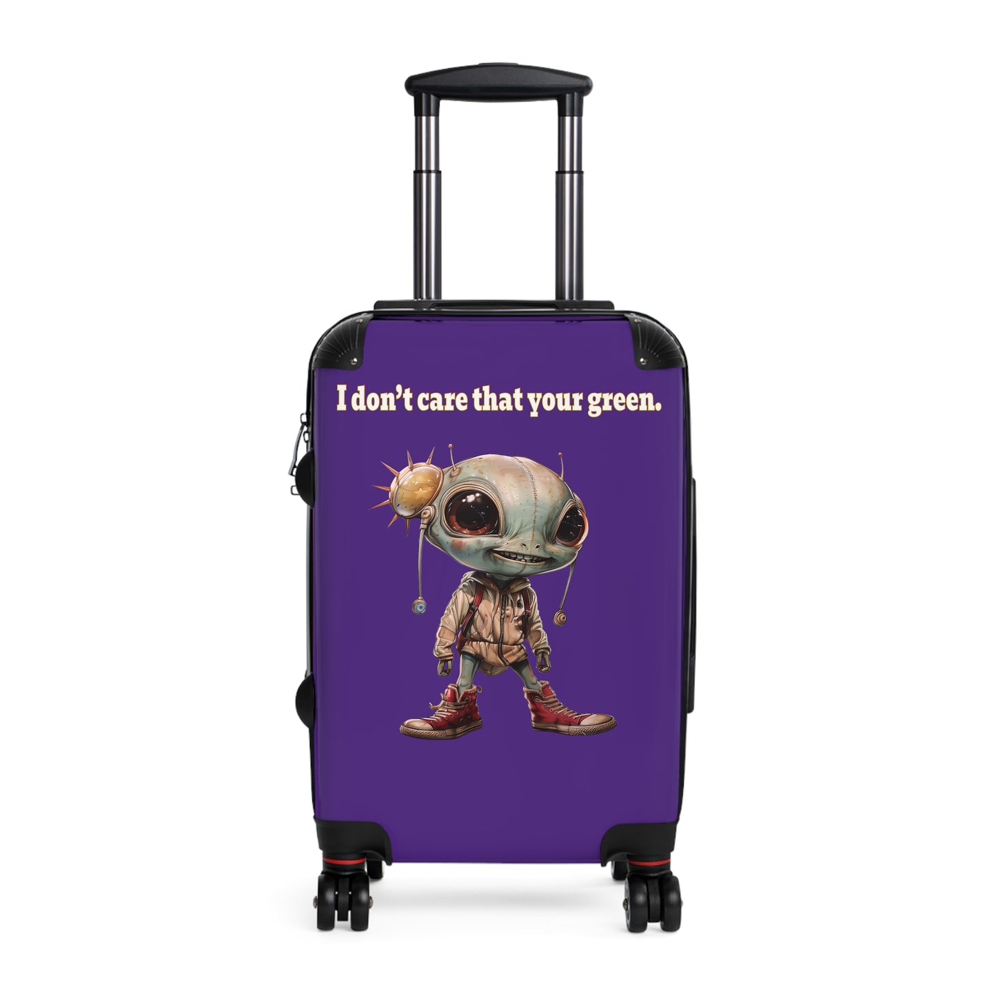 I don't care that your green - Suitcase (purple)