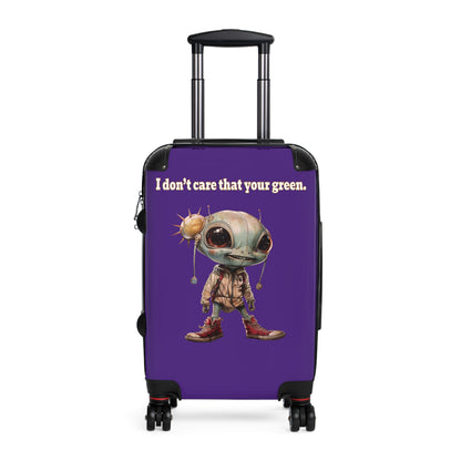 I don't care that your green - Suitcase (purple)