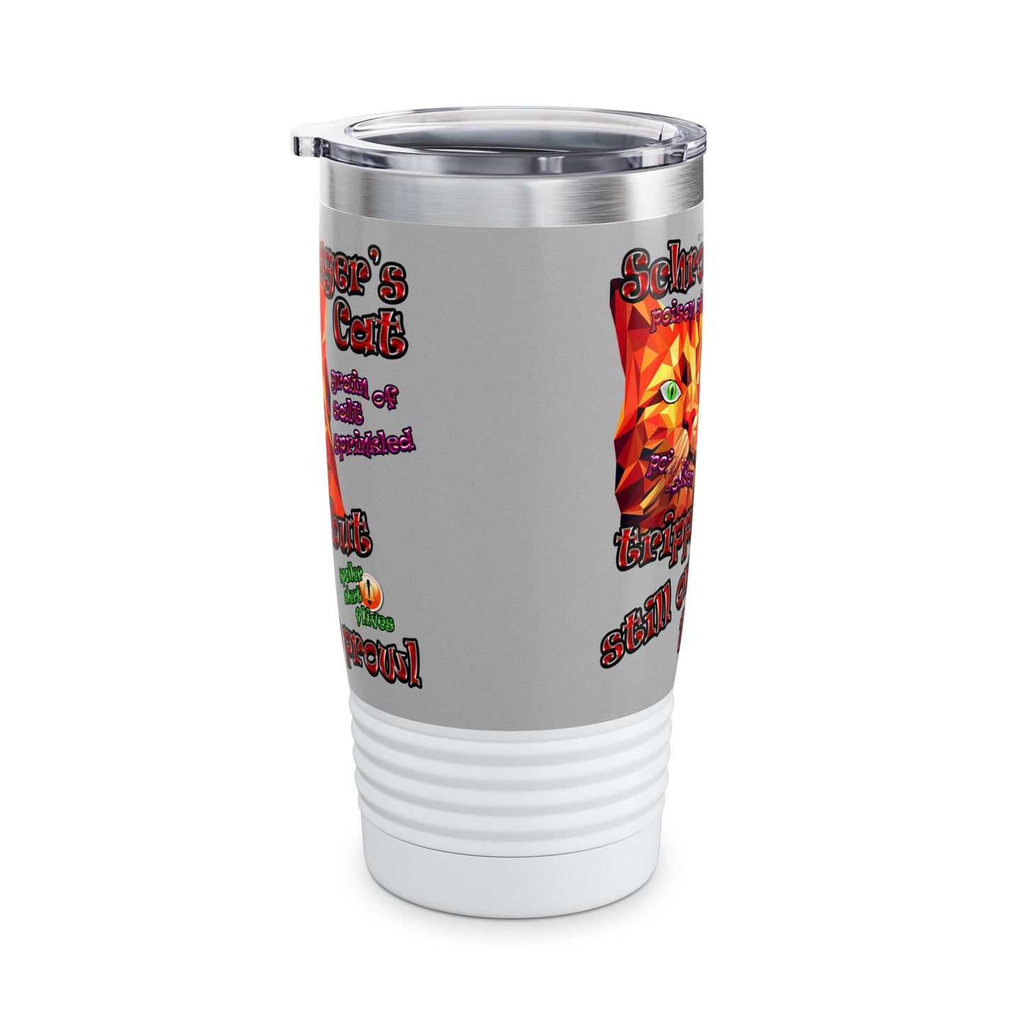 schrodinger's cat - Ringneck Tumbler, 20oz (light grey)