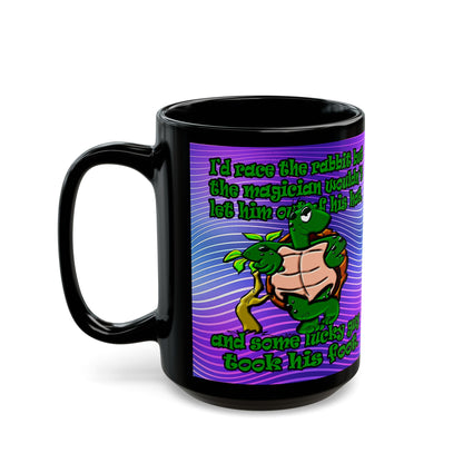turtle race - Black Mug (purple wave)