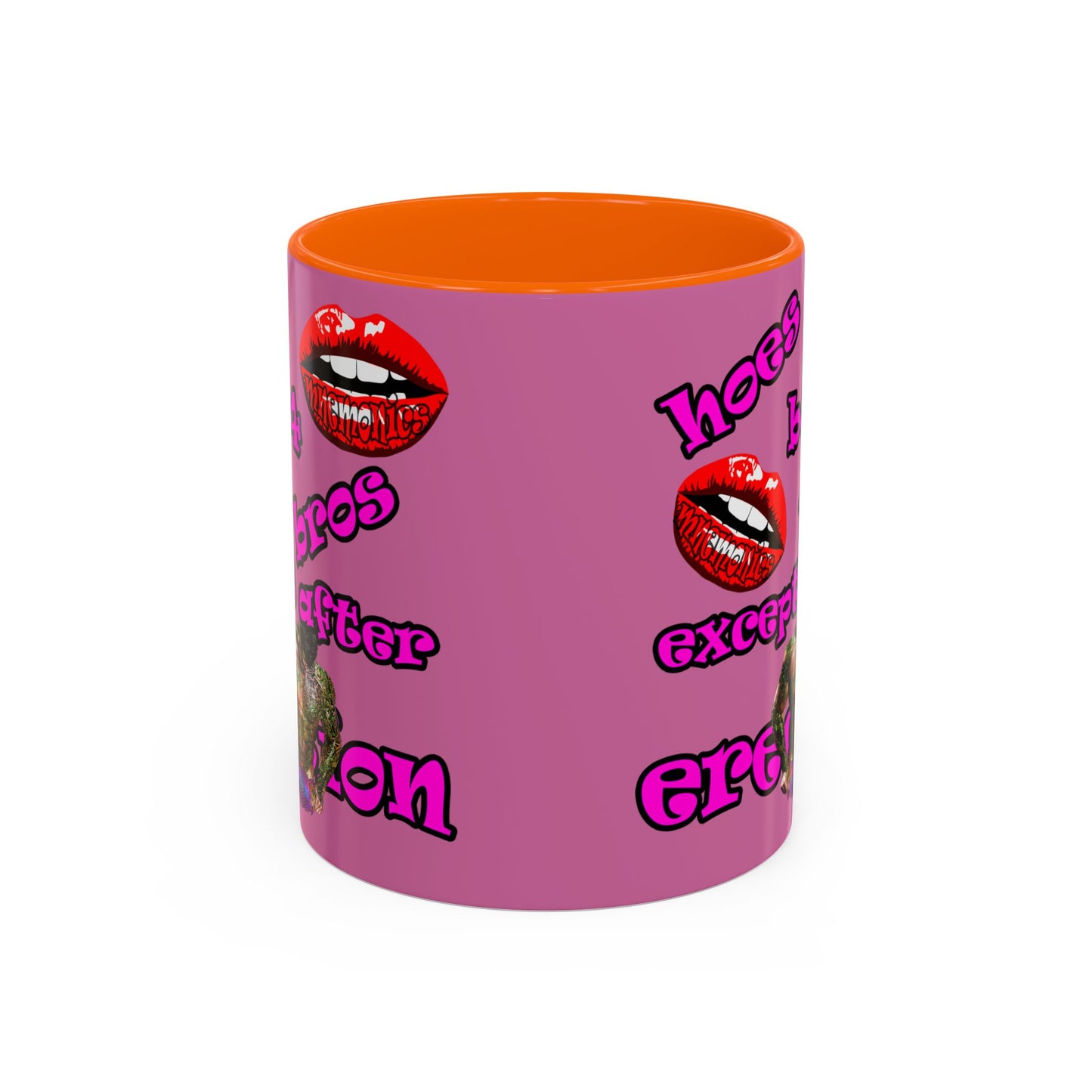 hoes b4 bros - Accent Mug (light pink)