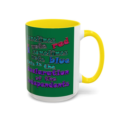 declaration of the independents - Accent Mug (dark green)