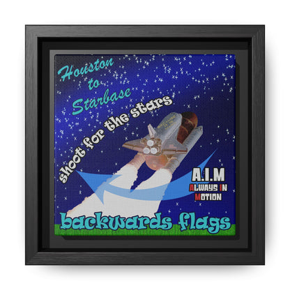 shoot for the stars - framed canvas art ('snoops' background)