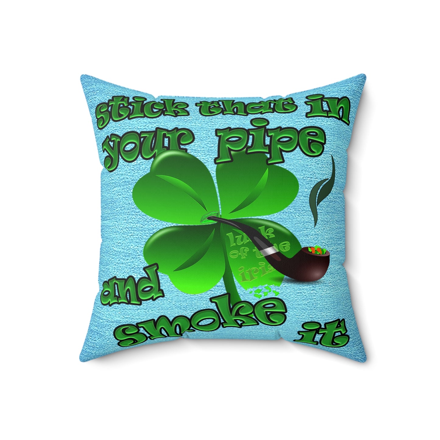 celtics logo - Spun Polyester Square Pillow - (faded blue)