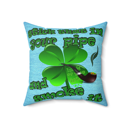 celtics logo - Spun Polyester Square Pillow - (faded blue)