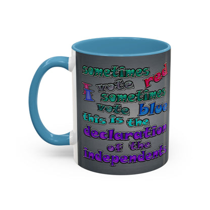 declaration of the independents - Accent Mug (grey-light grey)