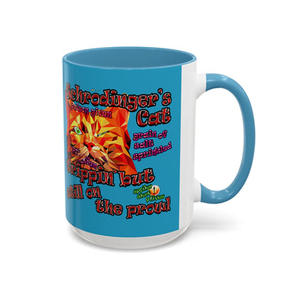 schrodinger's cat - Accent Mug (turquoise)