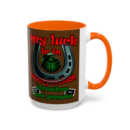 my luck - Accent Mug (brown)