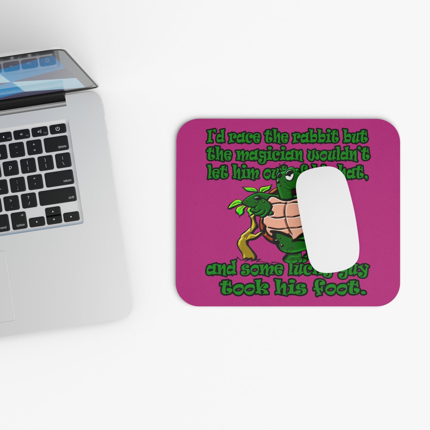 turtle race - Mouse Pad (Rectangle) (pink)