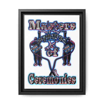 em cee squared - framed canvas art (white)