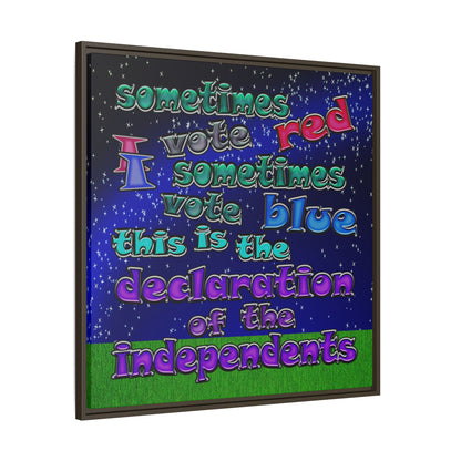 declaration of the independents - framed canvas art ('snoops' background)