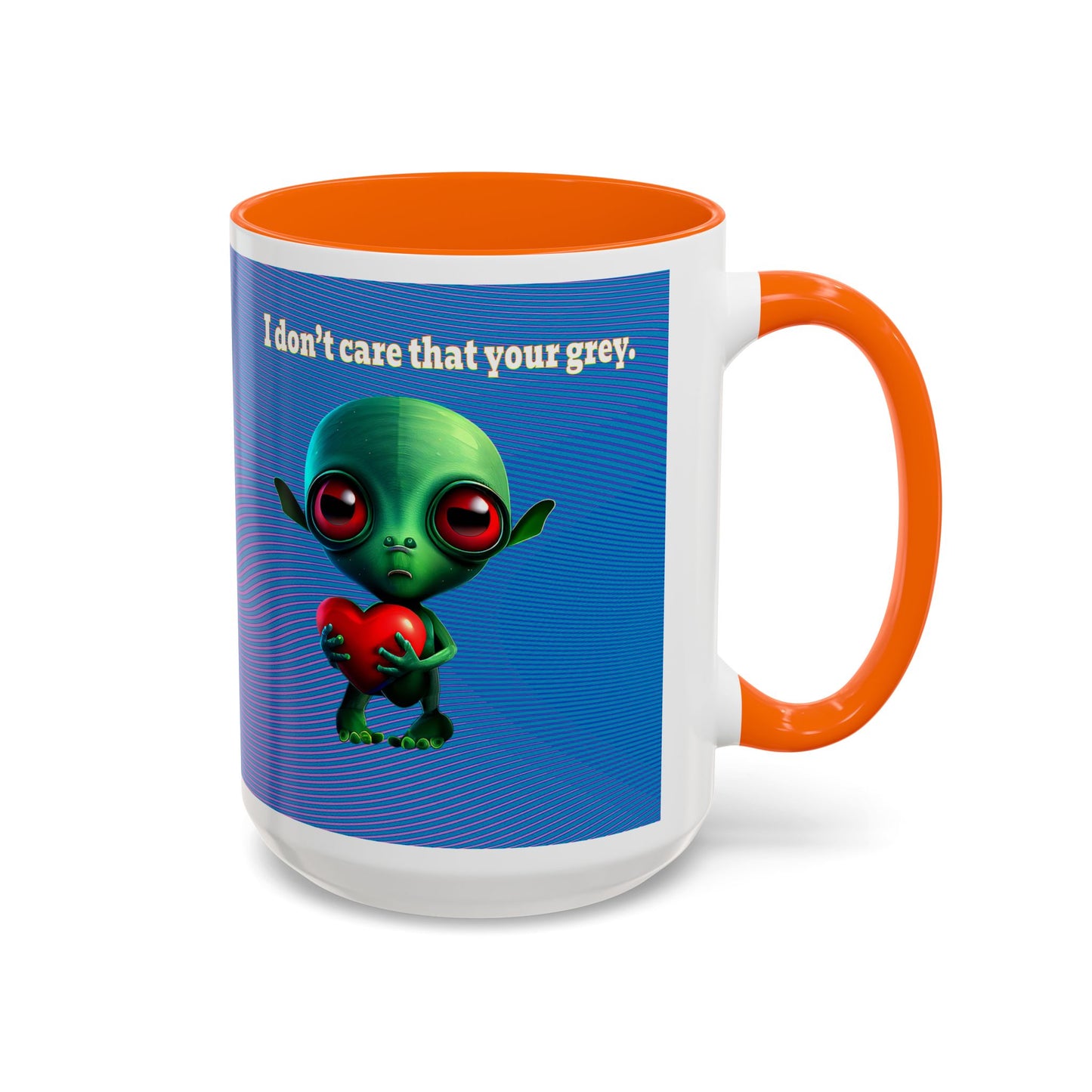 I don't care that your grey - Accent Mug (light blue-purple wave)