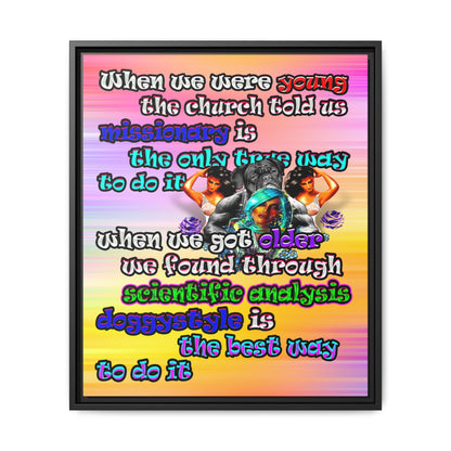 doggystyle - framed canvas art (color blur)