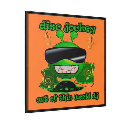 disc jockey - framed canvas art (crusta)