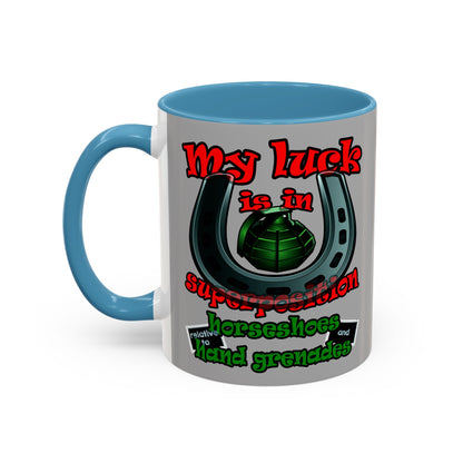 my luck - Accent Mug (light grey)