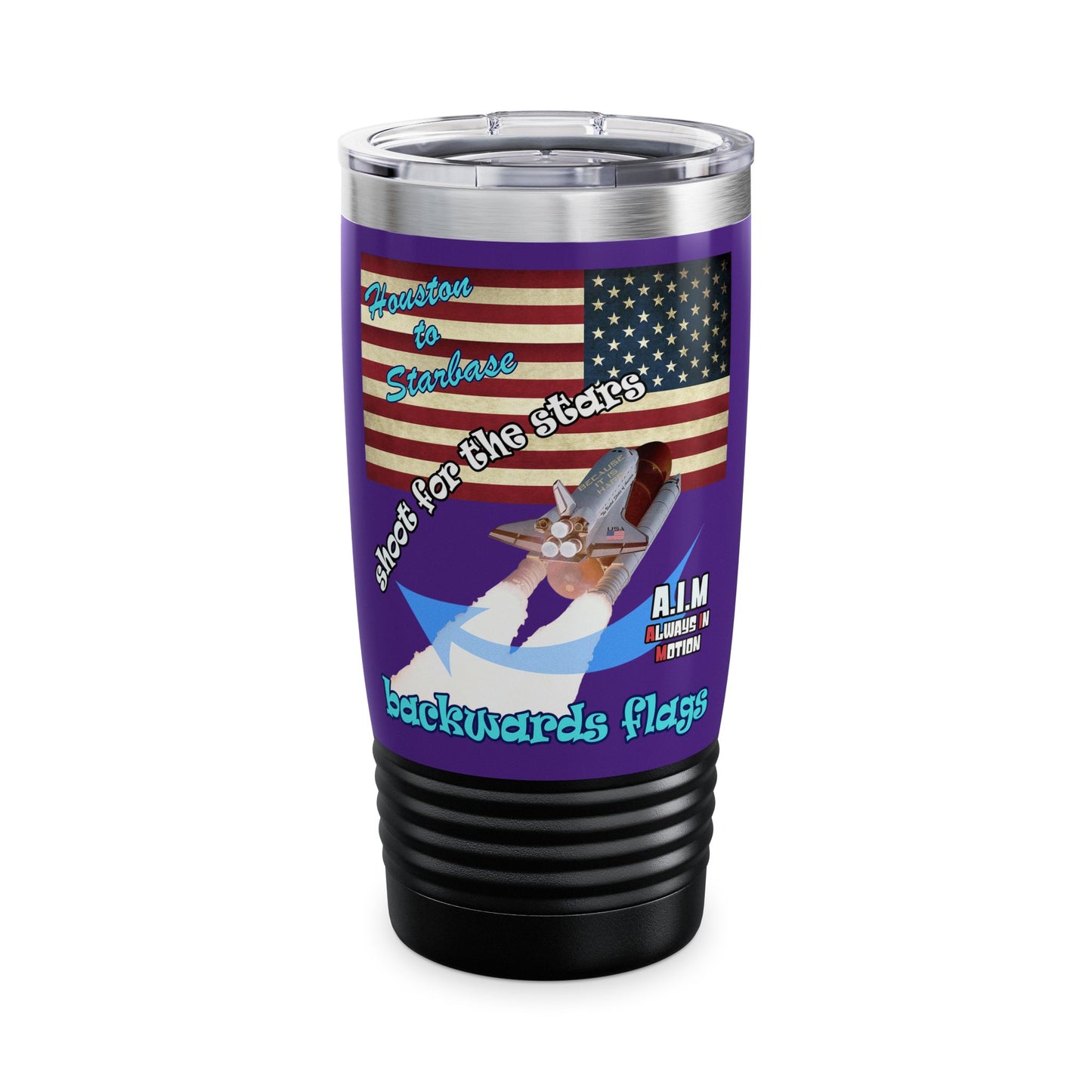 shoot for the stars - Ringneck Tumbler, 20oz (purple)