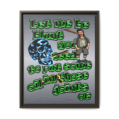 og - framed canvas art (brushed nickel)