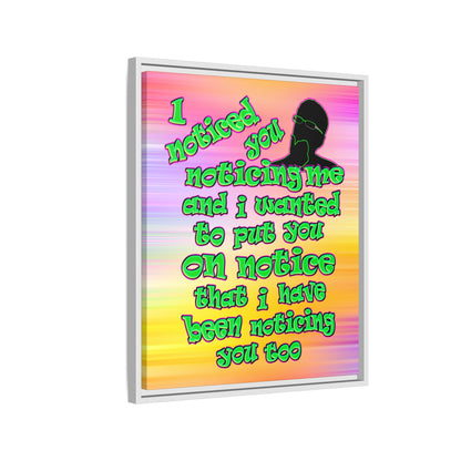 noticed you noticing - framed canvas art (color blur)