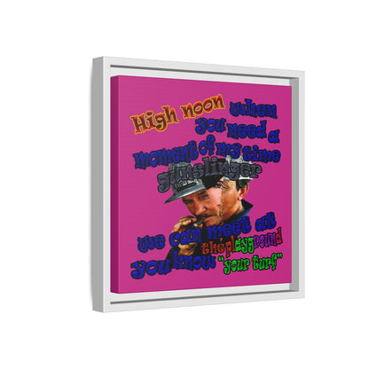 high noon - framed canvas art (pink)