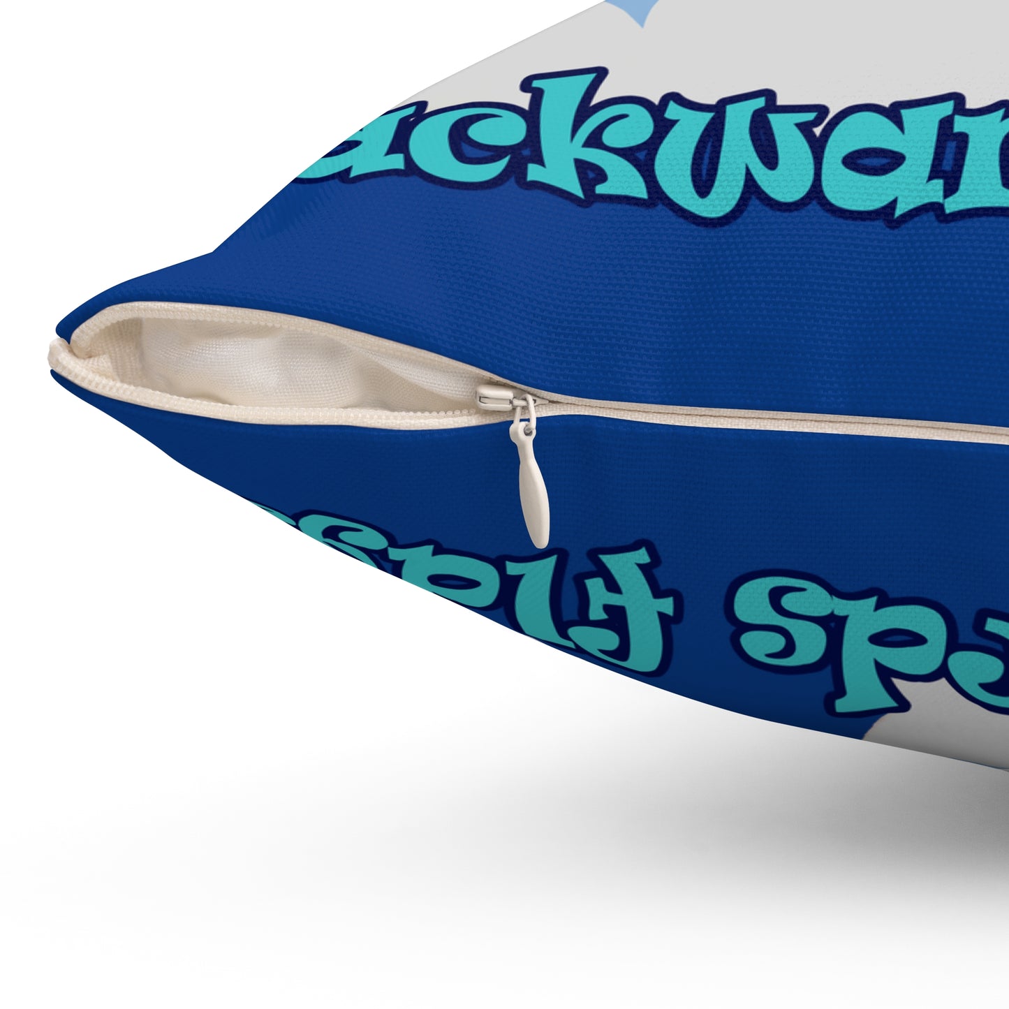 shoot for the stars - Spun Polyester Square Pillow - (dark blue)
