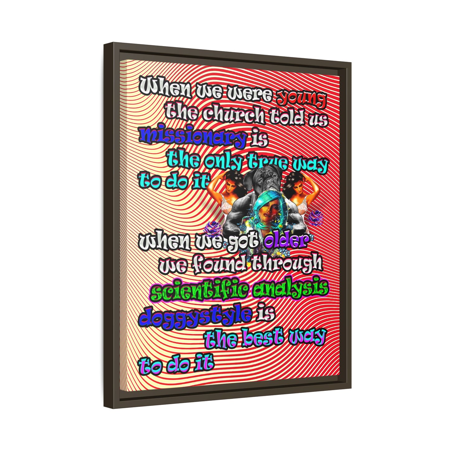 doggystyle - framed canvas art (yellow-orange wave)