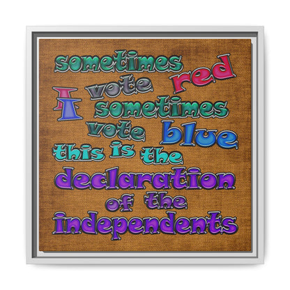 declaration of the independents - framed canvas art (brown papyrus)