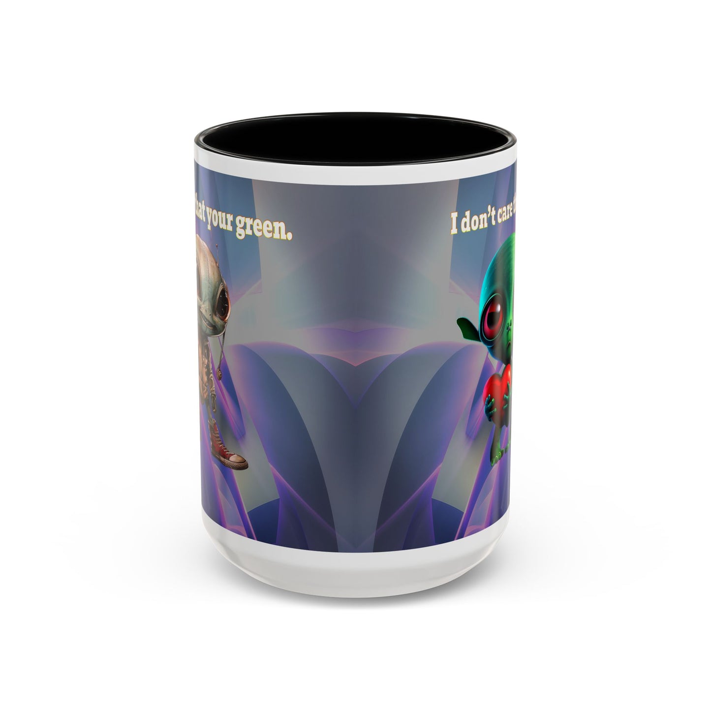 I don't care that your grey - Accent Mug (grey-pink wave)