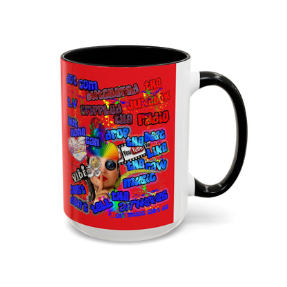 drop the beat - Accent Mug (yellow)