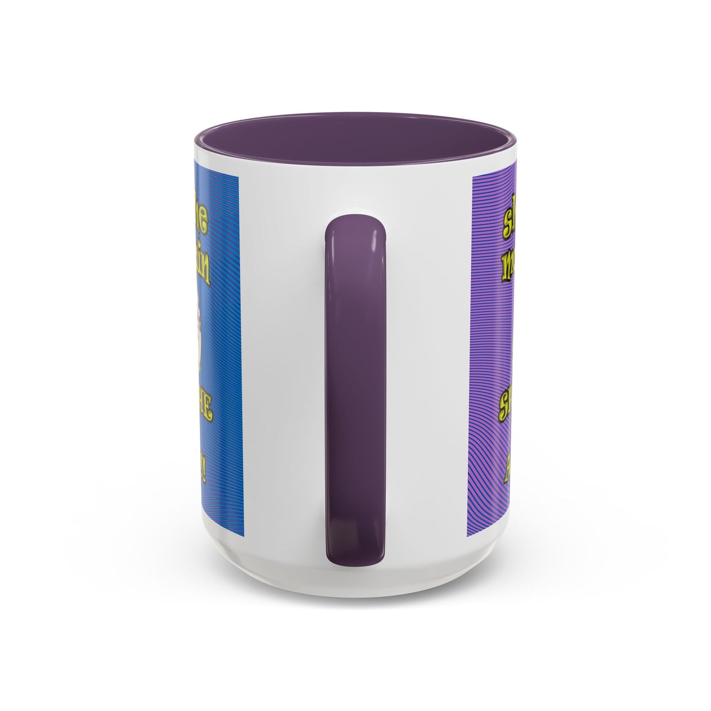 shoot the moon again - Accent Mug (light blue-purple wave)