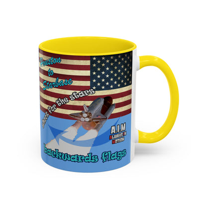 shoot for the stars - Accent Mug (light blue)
