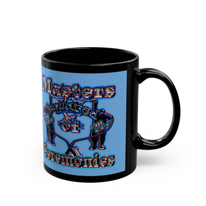 em cee squared - Black Mug (light blue)