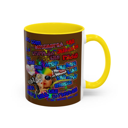 drop the beat - Accent Mug (brown)