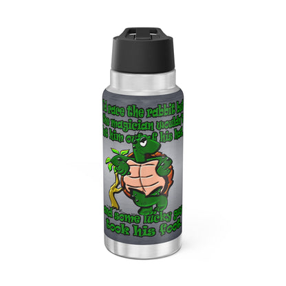 turtle race - Gator Tumbler, 32oz  (brushed nickel)