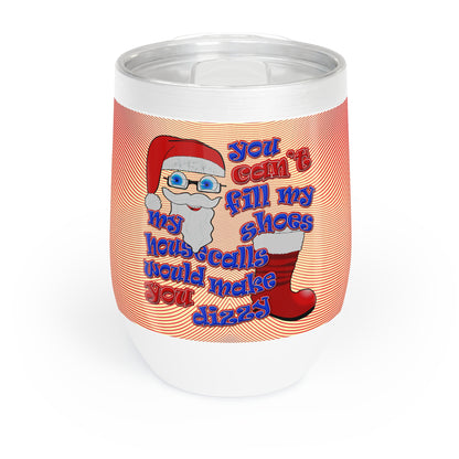 santa's shoes - Chill Wine Tumbler (yellow-orange wave)