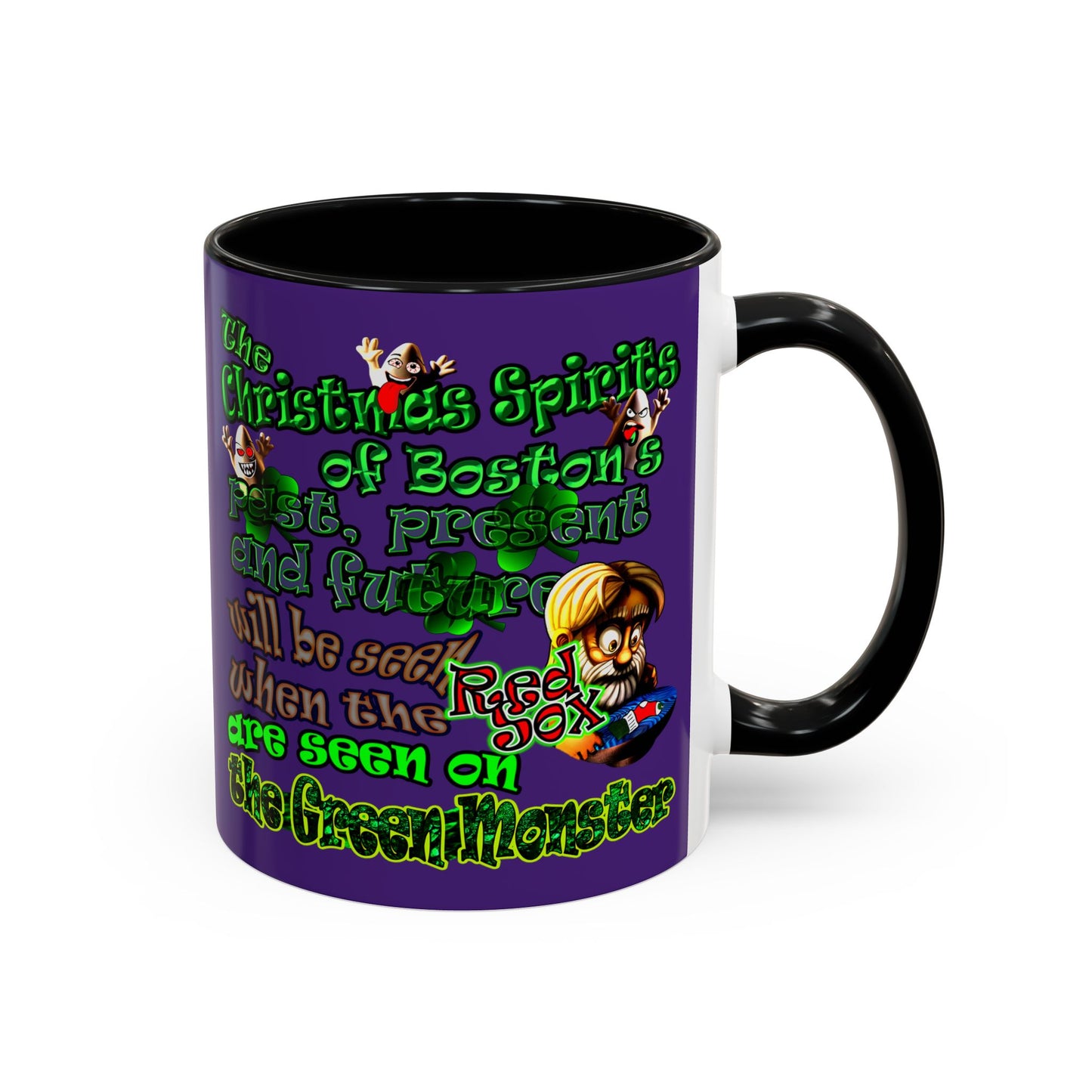 christmas spirits of boston - Accent Mug (purple)