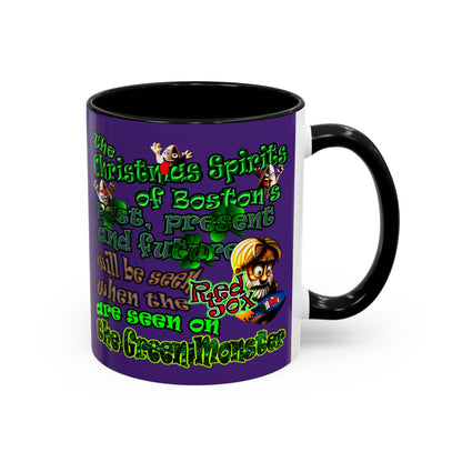 christmas spirits of boston - Accent Mug (purple)