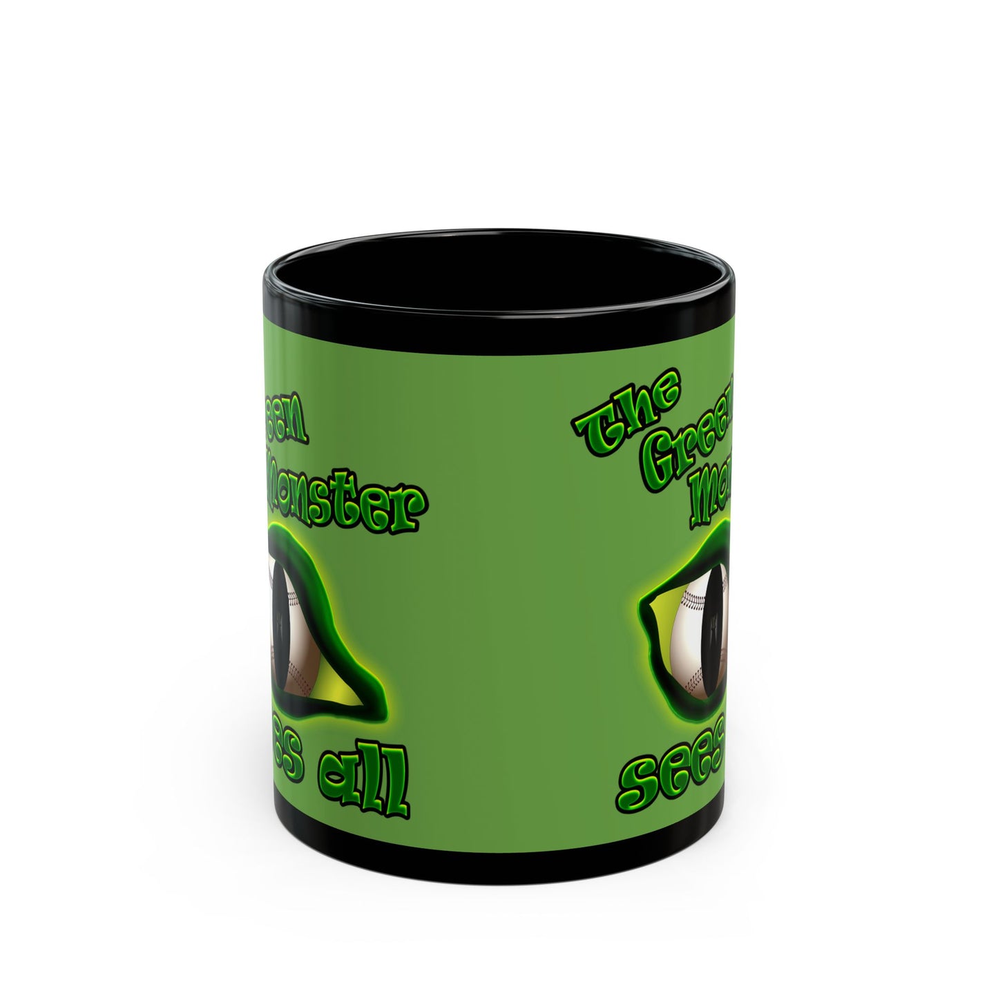green monster - Black Mug (green)