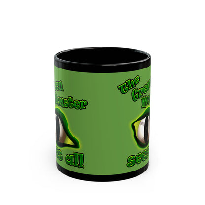 green monster - Black Mug (green)