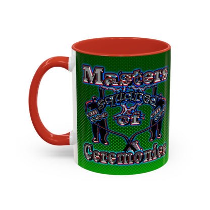 em cee squared - Accent Mug (logo green)