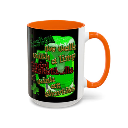 celtics logo - Accent Mug (black)