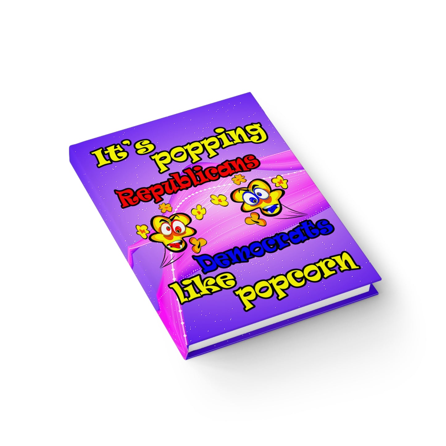 popping like popcorn - journal-blank (purple-pink wave)