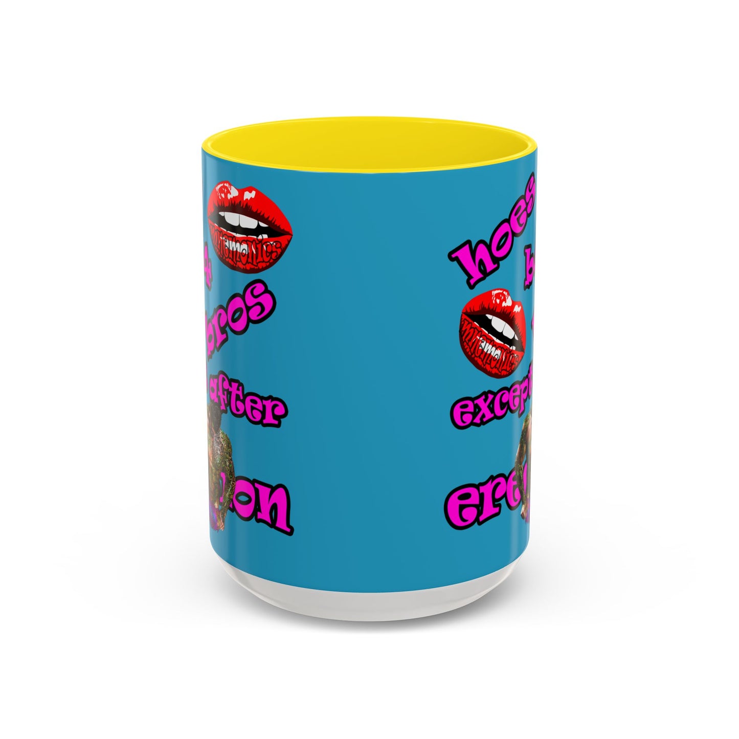 hoes b4 bros - Accent Mug (turquoise)