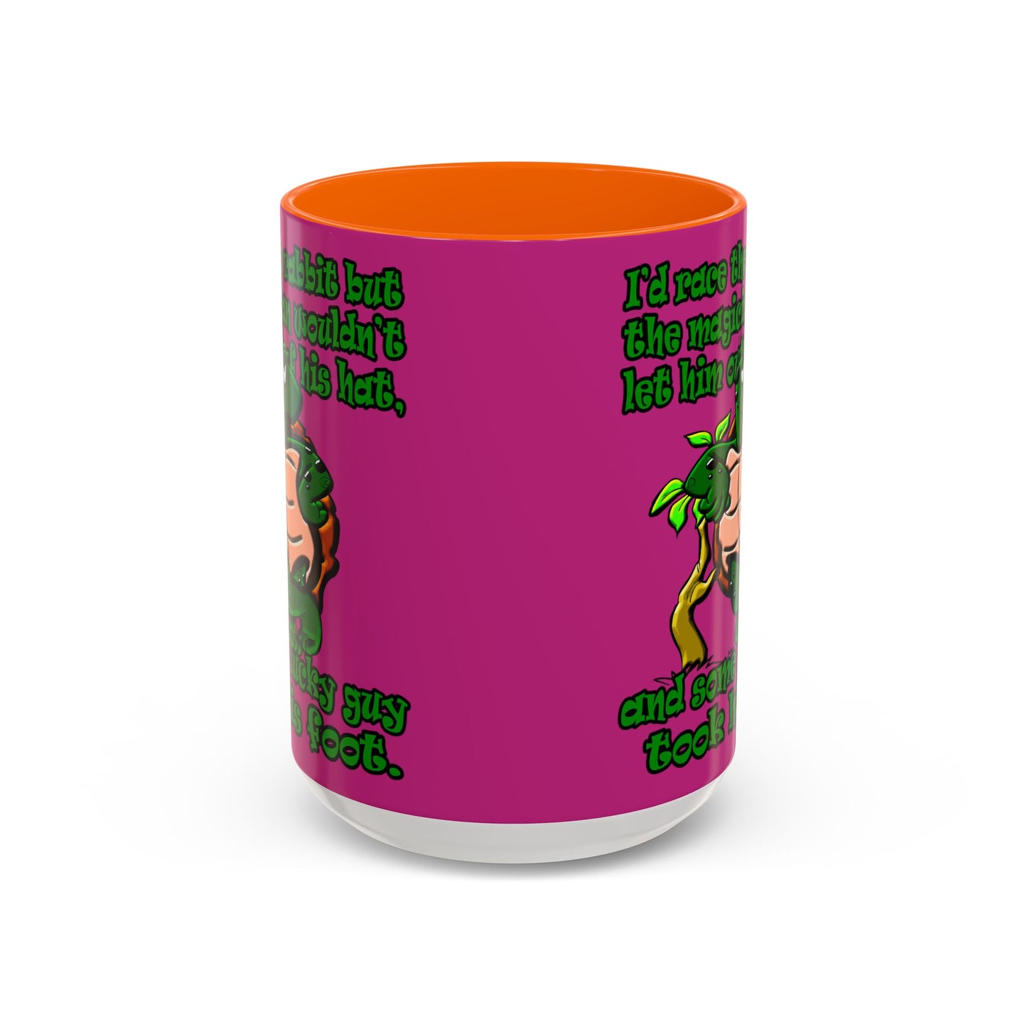 turtle race - Accent Mug (pink)