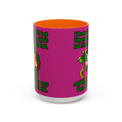 turtle race - Accent Mug (pink)
